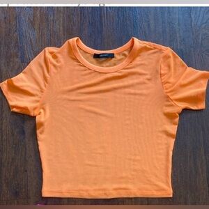 Orange Mesh Top